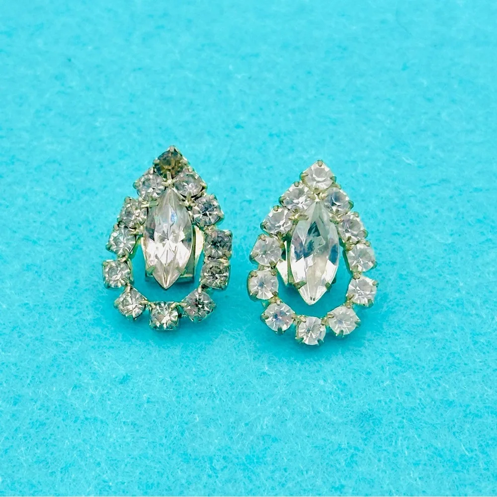 Vintage Rhinestone Shoe Clips - Picture 1 of 7